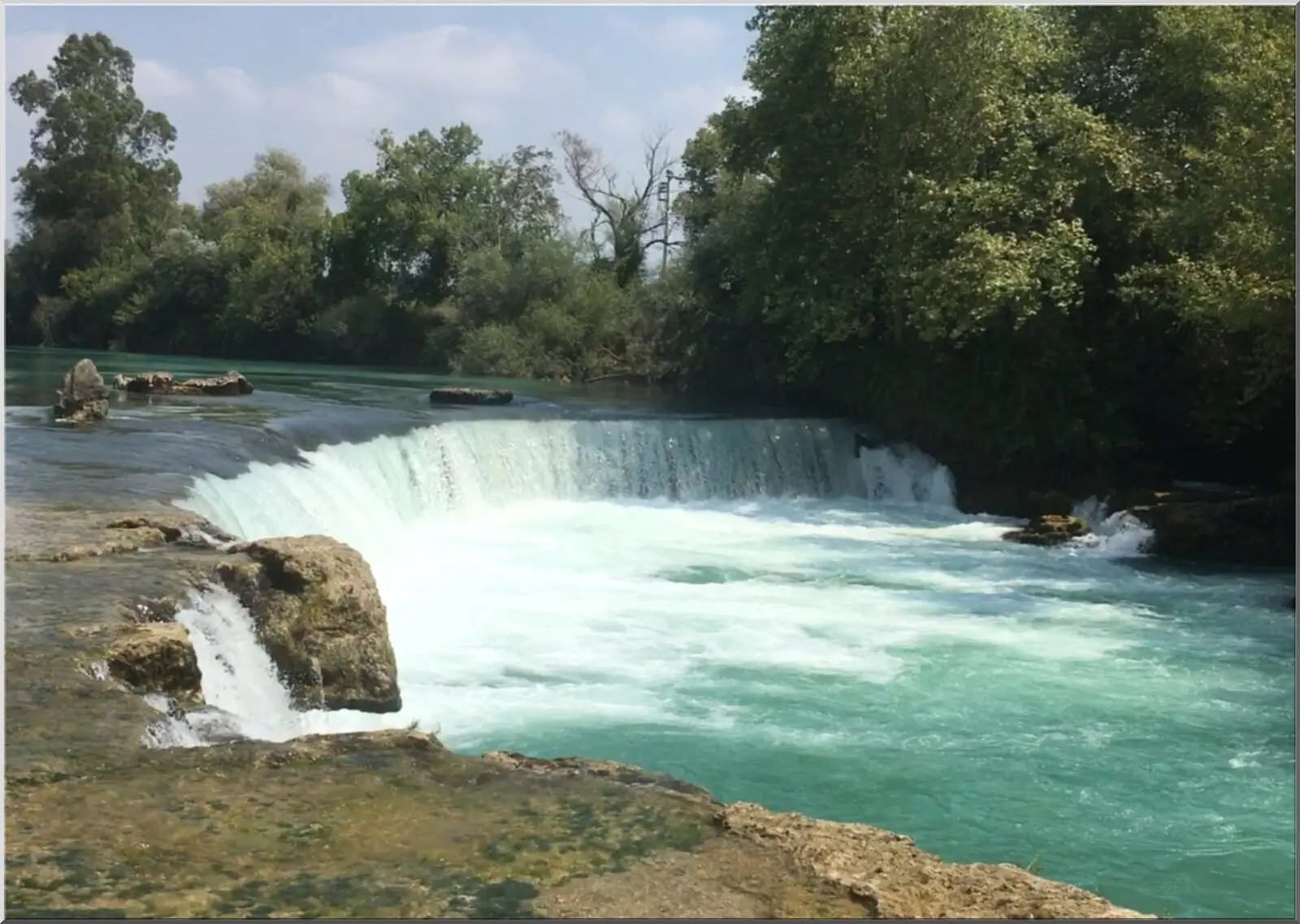Postkarte Größe Din A6 mit schöner Wasserfall Landschaft Postkarte Größe Din A6 mit Wasserfall Landschaft