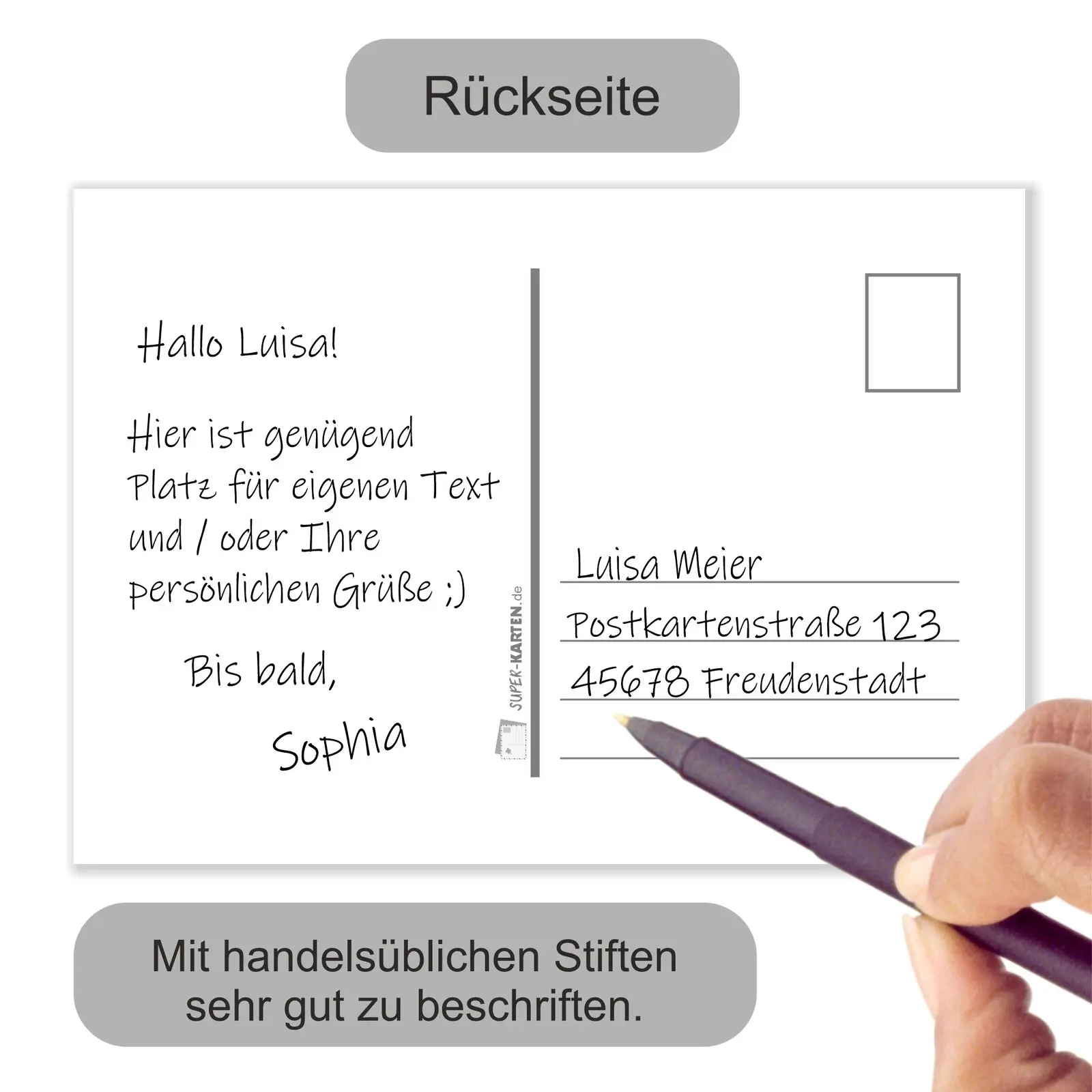 Postkarten Din A6 gut zu beschreiben mit gängigen Stiften Postkarten Din A6 gut zu beschriften mit üblichen Stiften