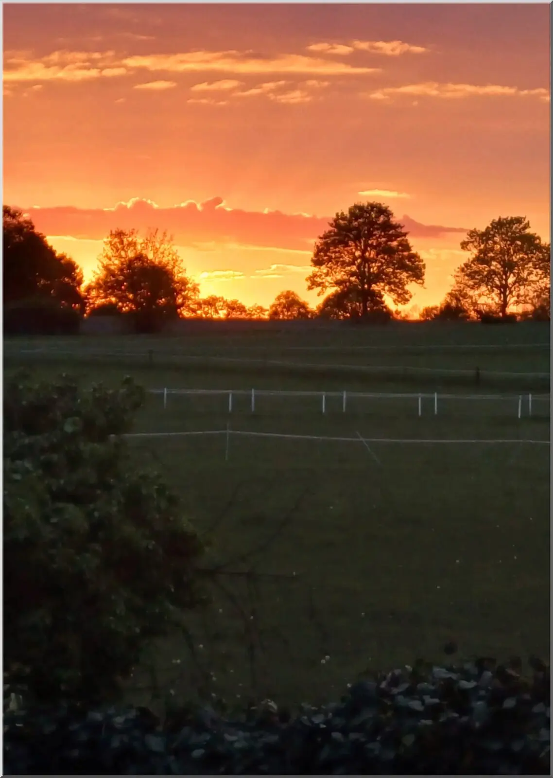 Wunderschöne Landschaftspostkarte Weide im Sonnenuntergang A6 Wunderschöne Landschaftspostkarte Weide im Sonnenuntergang
