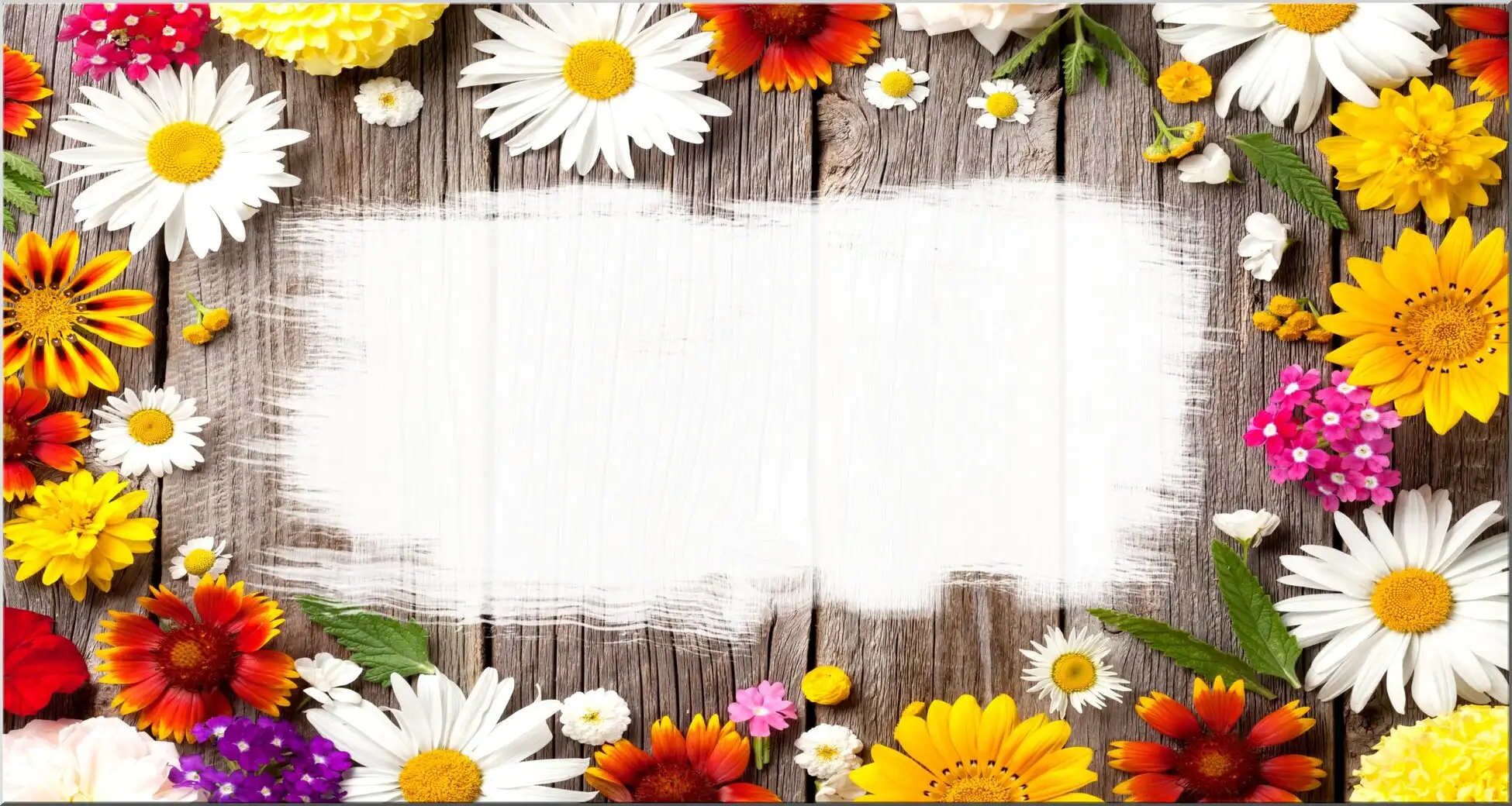 Postkarte Rahmen Mit Blumen Bunt Und Textfeld Postkarte Rahmen Mit Blumen Bunt Und Textfeld