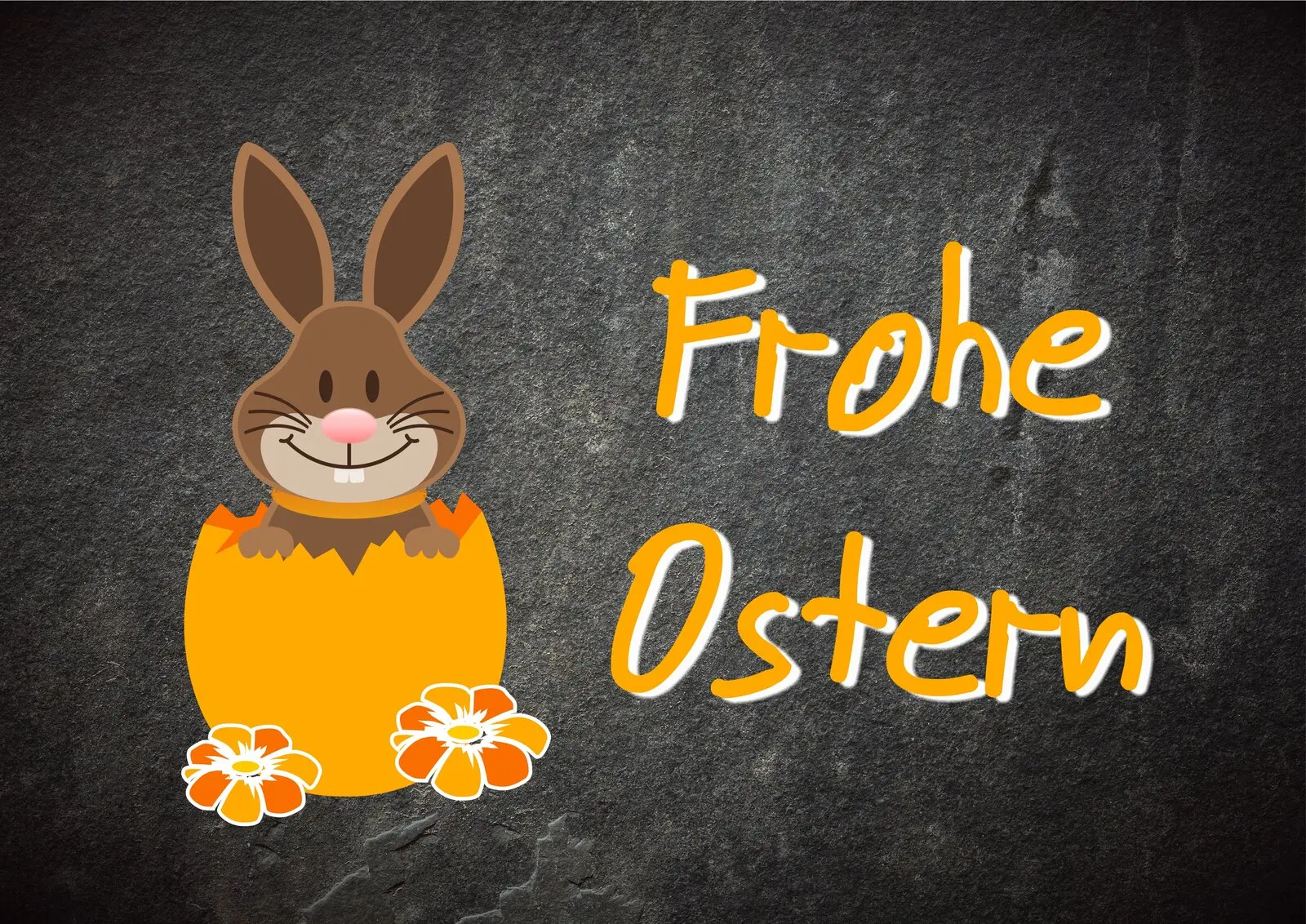Lustige Osterkarte 2023 Ostern mit Text Frohe Ostern orange Lustige Osterkarte 2023 Ostern mit Text Frohe Ostern