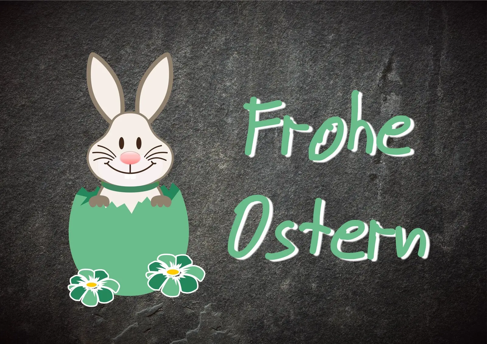 Schöne Osterpostkarte Motiv lustiger Ostserhase in Ei Schöne Osterpostkarte Motiv lustiger Ostserhase in Ei