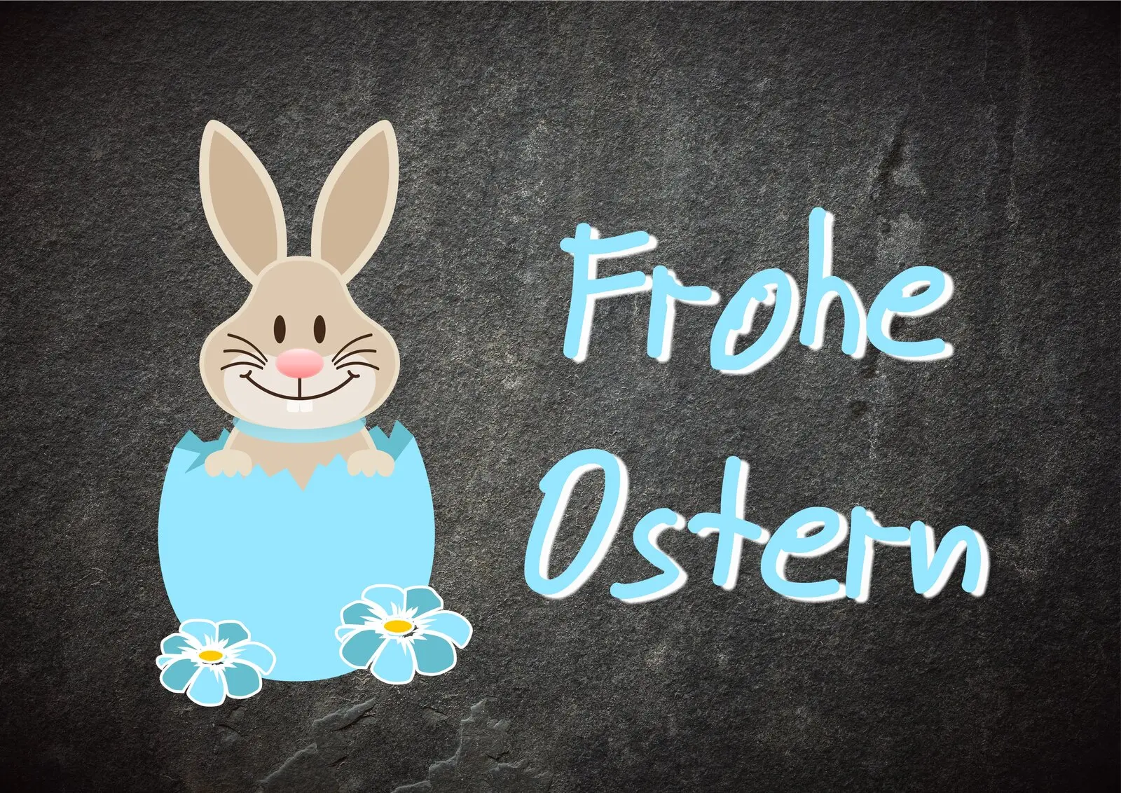 Witzige Osterpostkarte mit Osterhase und TeXt Frohe Ostern Witzige Osterpostkarte mit Osterhase und TeXt Frohe Ostern